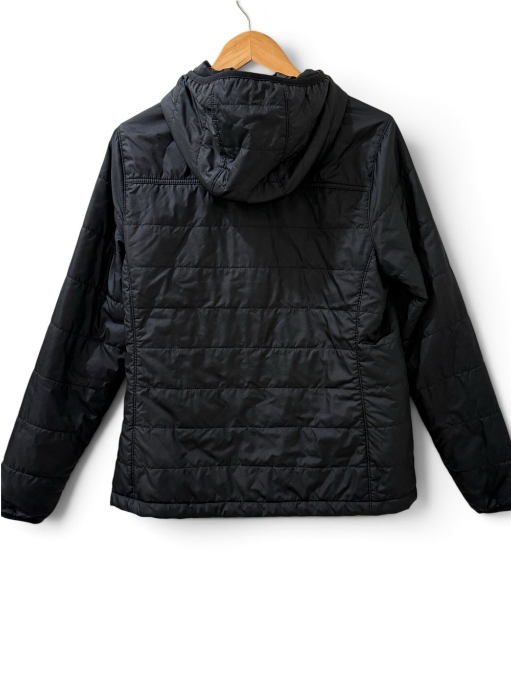 L.L.Bean Mountain Classic Hooded Jacket Black Insulated Full Zip Puffer Coat Med - Picture 5 of 8